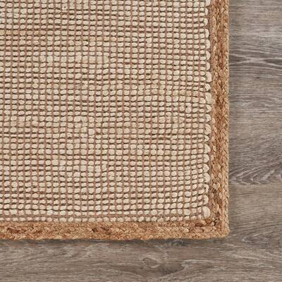 Earthly Beige/Off-White 9 ft. x 12 ft. Interwoven Natural Jute Area Rug