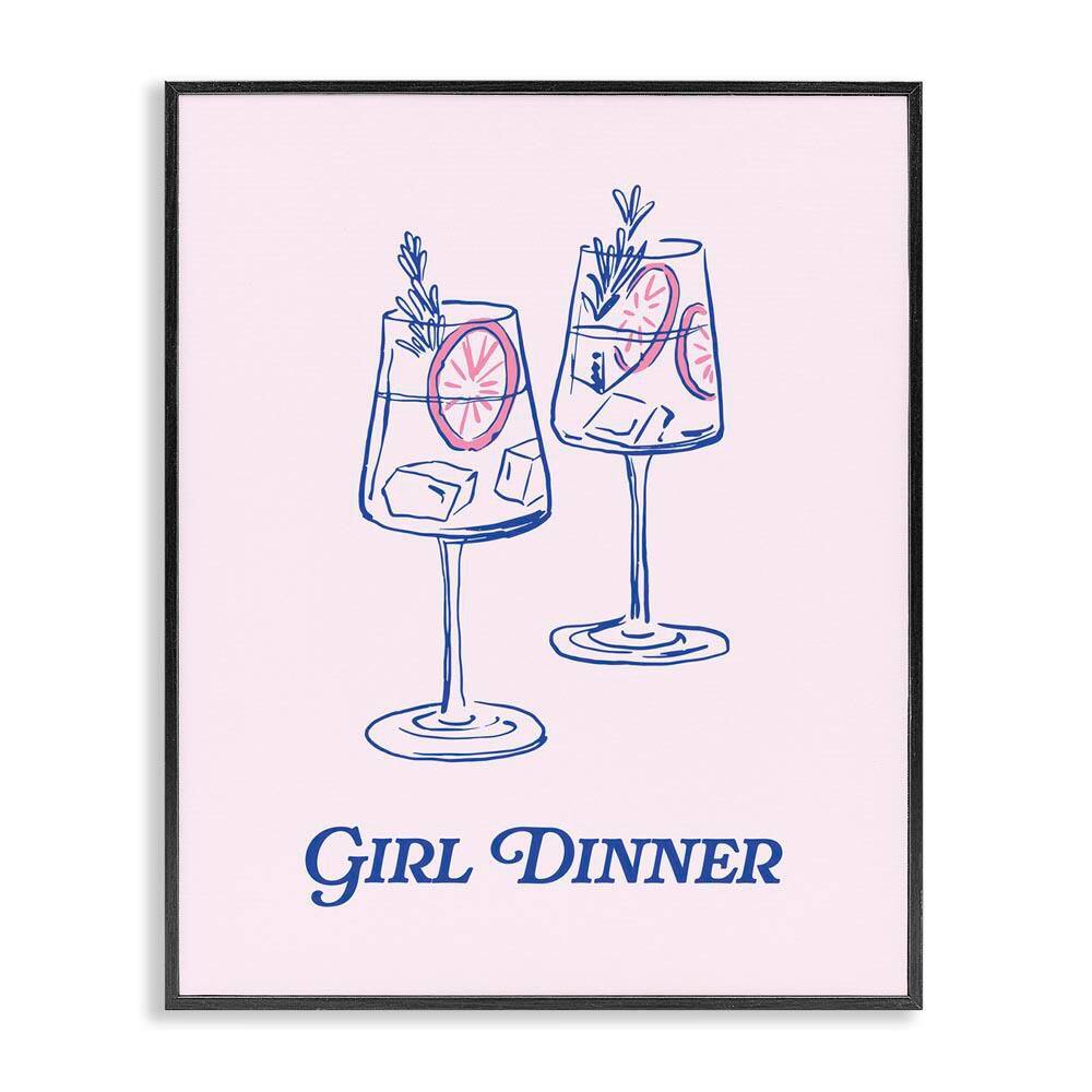 Girl Dinner Cocktails by House of Lulu Black Framed Food Giclee Art Print 30 in. x 24 in. price history on PriceWatchPro