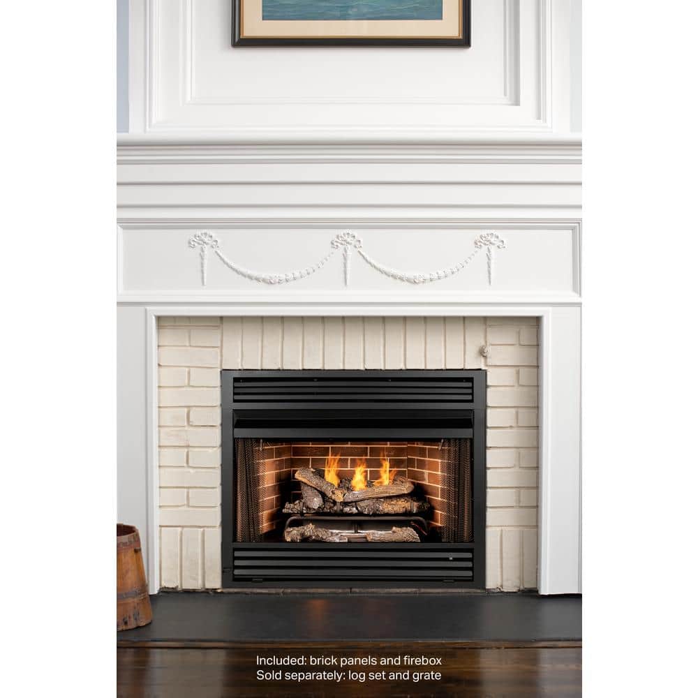 Pleasant Hearth Universal Circulating Zero Clearance 36 in. Ventless Dual  Fuel Fireplace Insert PHZC36C The Home Depot