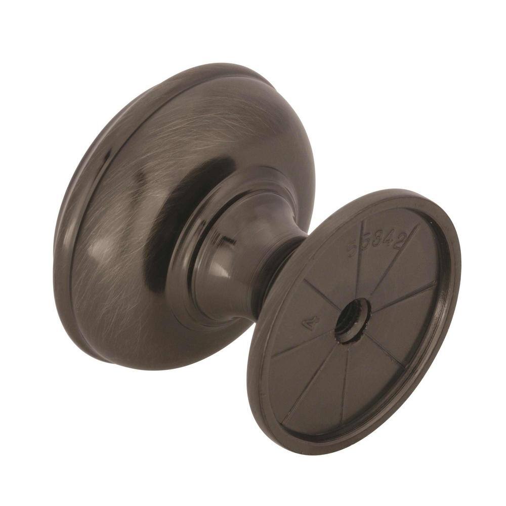 Gunmetal Round Industrial Cabinet Knob with Mounting Hardware