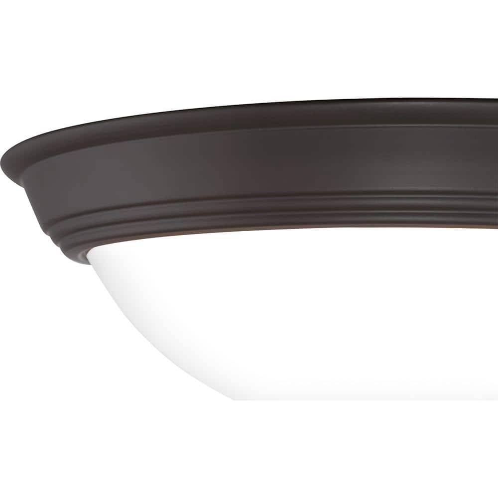 Erwin 13'' Bronze and Glass Flush Mount Ceiling Light