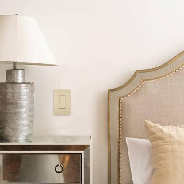 radiant 15 Amp 120 Volt Single-Pole Decorator/Rocker Light Switch, Ivory