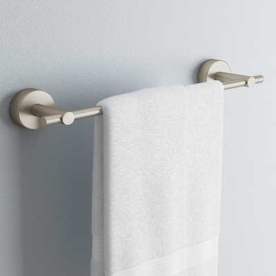 Robe Hook Towel Bar GLACIER BAY 4-Piece Bath Set with Towel Ring TP Holder