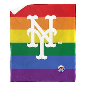 MLB Mets Pride Series Silk Touch Sherpa Multicolor Throw