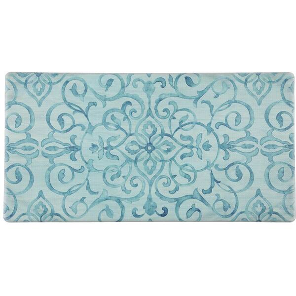 World Rug Gallery 2-ft x 3-ft Blue Rectangular Indoor Anti-fatigue Mat in  the Mats department at