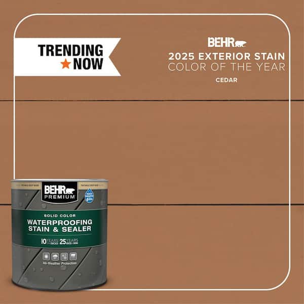 1 qt. #SC-146 Cedar Solid Color Waterproofing Exterior Wood Stain and Sealer