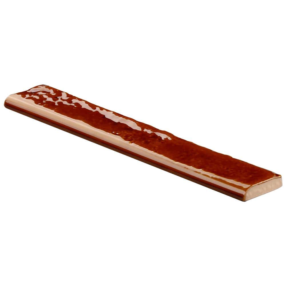 Maven Glossy Brown Ceramic Wall Tile Trim