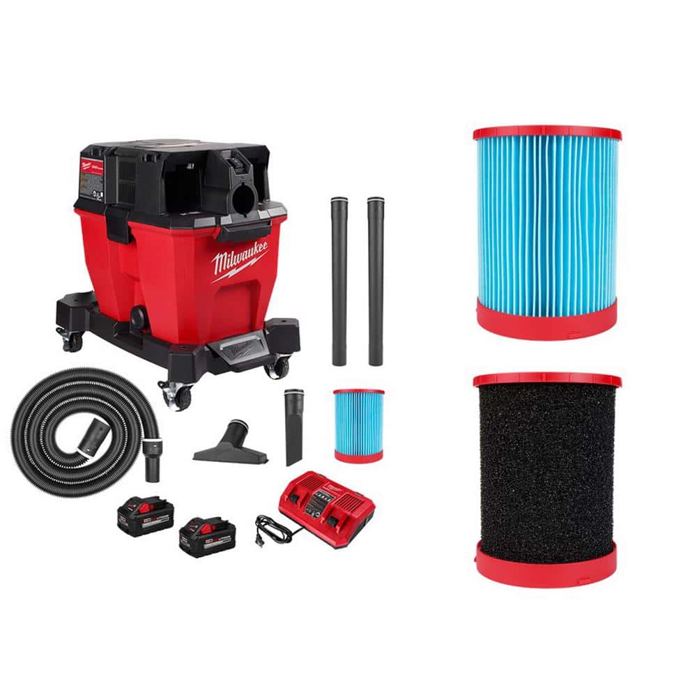 Milwaukee M18 FUEL 12 Gallon Cordless DUALBATTERY Wet/Dry Shop Vac Kit