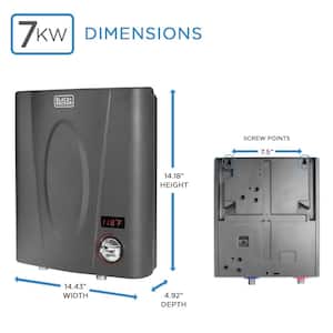 7 kW 1.6 GPM Residential Electric Tankless Water Heater Up to 2 Sinks Nationwide or 1 Shower in Warm Climates