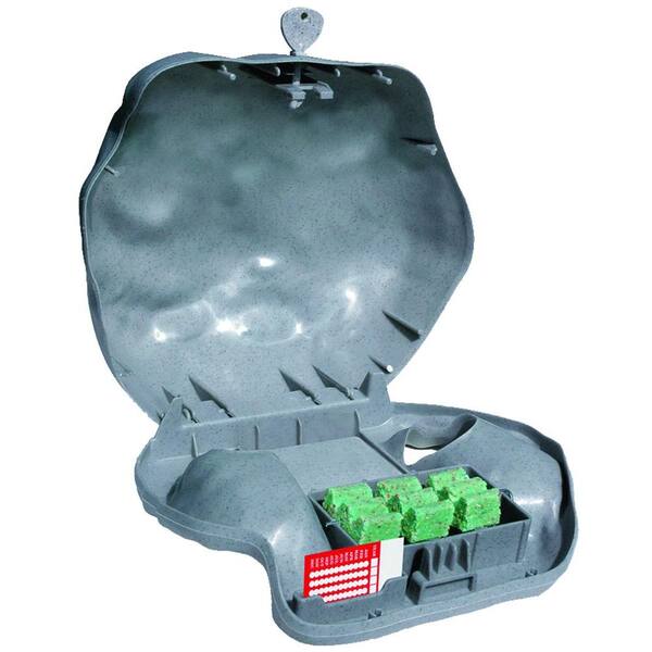 JT Eaton Rodent Landscape Slate Rock Bait Station with Solid Lid for Mice and Rats (4-Pack)