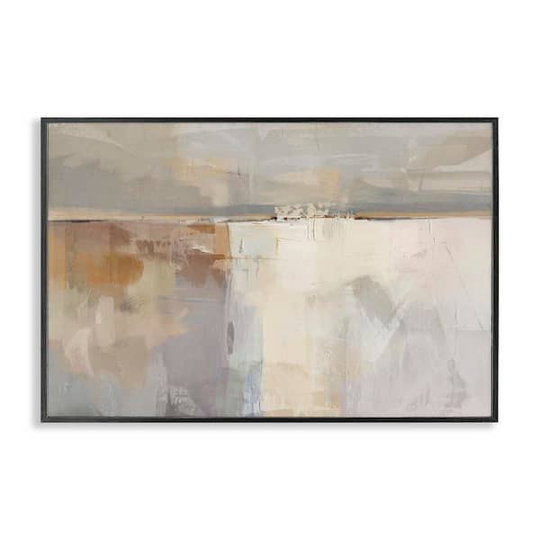 Shimmering Meadow Illusion by Nina Blue Black Framed Abstract Giclee Art Print 20 in. x 30 in.