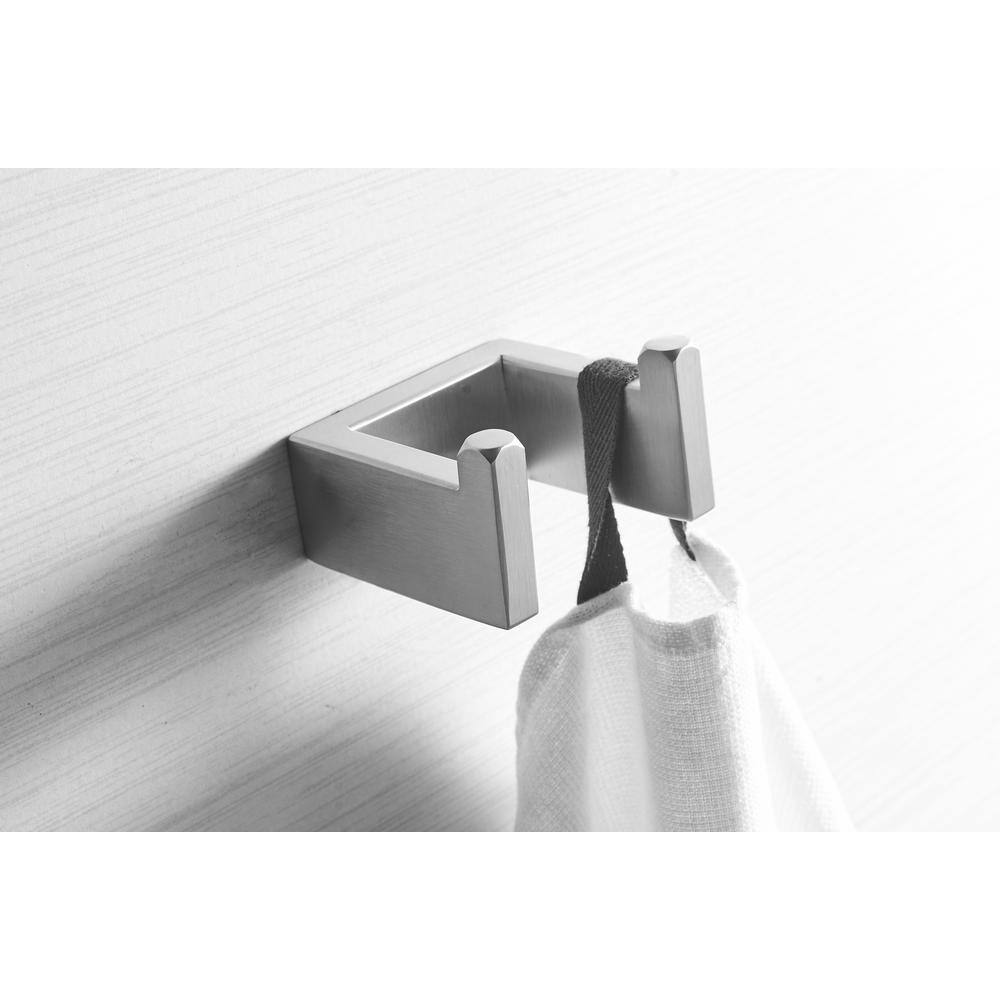 Brushed Nickel 8-Piece Stainless Steel Bathroom Hardware Set