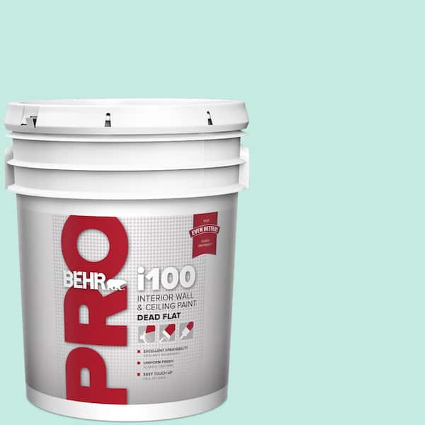 BEHR PRO 5 gal. #P440-2 Clear Aqua Dead Flat Interior Paint