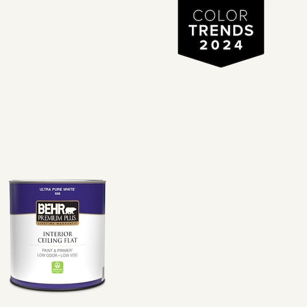 Behr Premium Plus 1 Qt Designer Collection Dc 001 Whipped Cream Ceiling Flat Interior Paint 55804 The