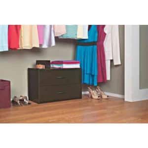 24 in. W Espresso Base Organizer with drawers for Wood Closet System