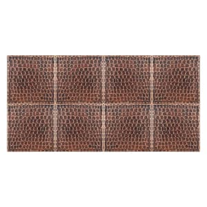 4 in. x 4 in. Hammered Copper Decorative Wall Tile in Oil Rubbed Bronze (8-Pack)