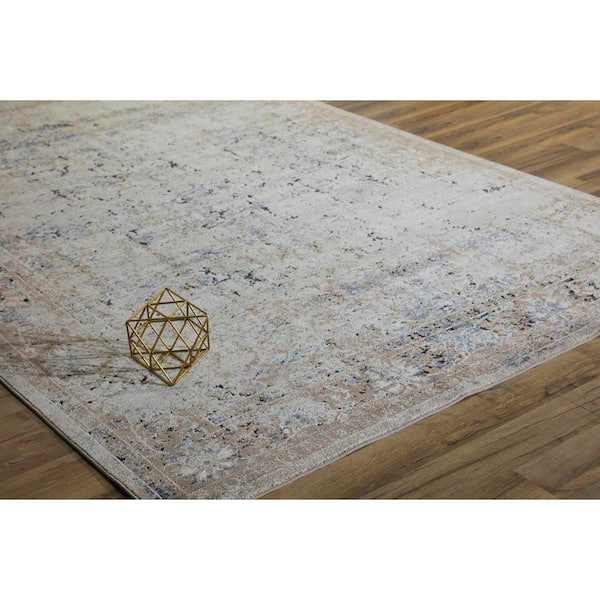 Canterbury Tan Taupe Tan 2 ft. 0 in. x 4 ft. 0 in. Rectangular Accent Rug