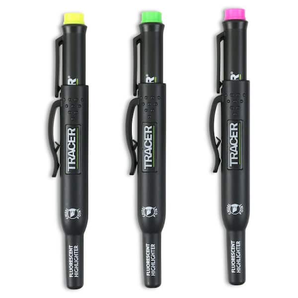 Construction Highlighter Kit (3pc) w/Green, Yellow, and Pink Highlighters