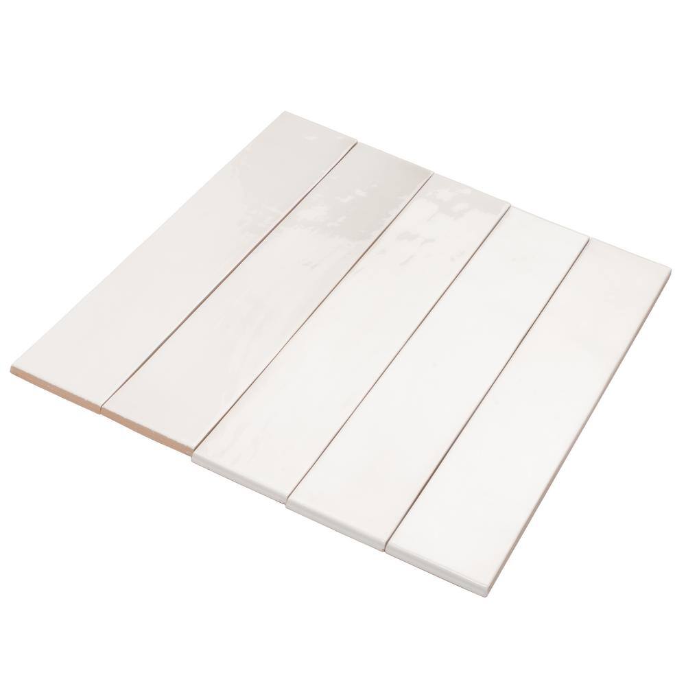 Ivory White Glossy Ceramic Subway Wall and Floor Tile