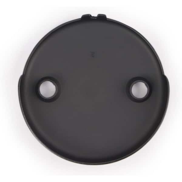 Supplygiant Overflow Faceplate for Tub 2 Hole Bathtub Faceplate with Matching Screws, Universal Fit, Matte Black Finish