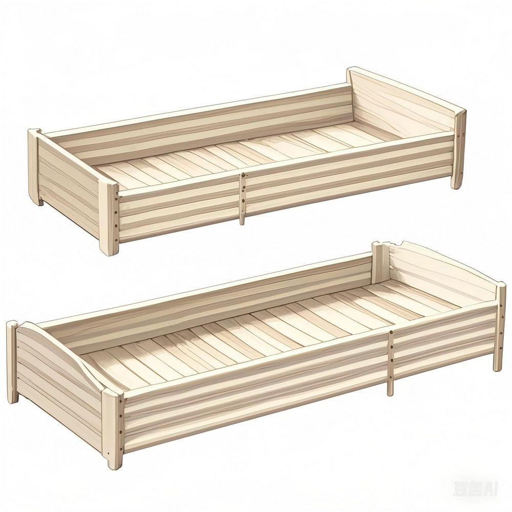 2-Pack 8 x 3 x 1 ft. Galvanized Raised Garden Bed Metal Above Ground Plante