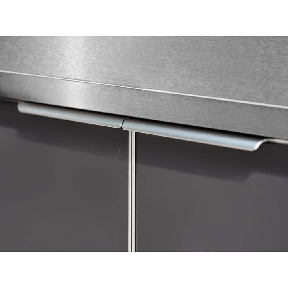 Slate Gray Aluminum Outdoor Kitchen 2-Door Cabinet Base