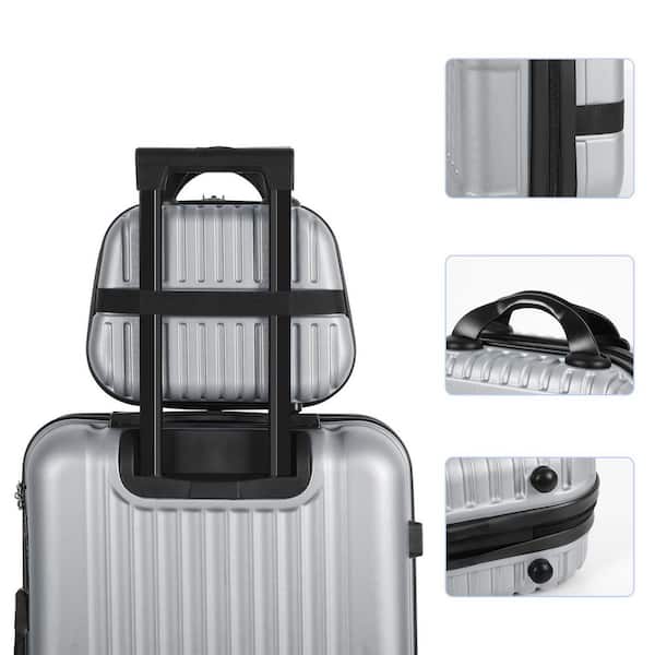 HIKOLAYAE 5-Piece Set of Lightweight Rolling Hardside and Checked