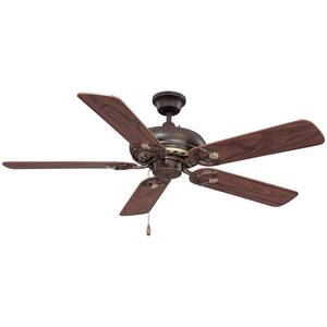 Indoor Oil Rubbed Bronze Ceiling Fan Farmington 52 in 