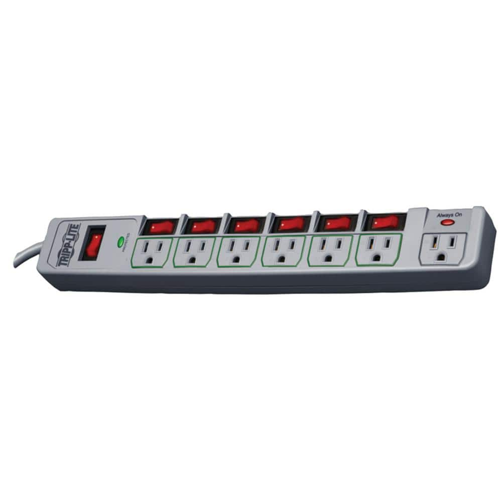 Tripp Lite 7Outlet EcoSurge EnergySaving Surge Protector TLP76MSG The Home Depot