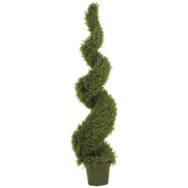 Nearly Natural 5 ft. Artificial Rosemary Spiral Silk Tree
