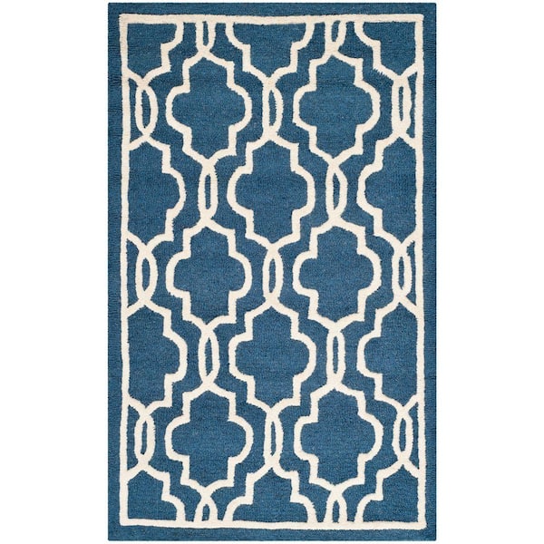 SAFAVIEH Cambridge Navy/Ivory 2 ft. x 3 ft. Area Rug