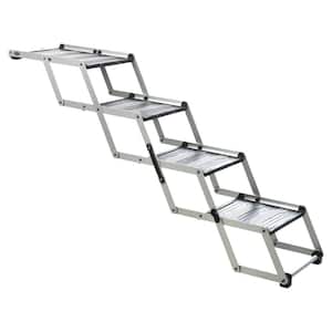 Heavy-Duty Foldable 4 Step Pet Stairs, Lightweight Aluminum, Portable Stairs, Pet Steps