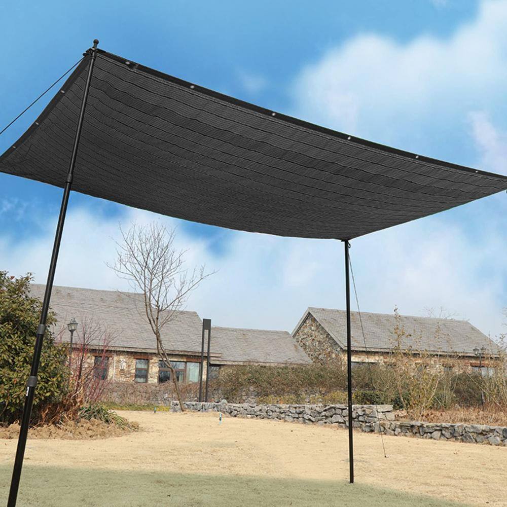 10' x 12' Black HDPE Mesh Shade Cloth with Grommets