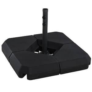 51.06 lbs. Plastic Patio Umbrella Base in Black for 2 in. Poles, 4 Gal. Capacity for Sand or Water