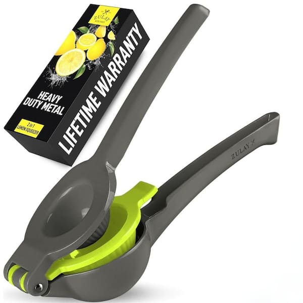 Zulay Kitchen Metal 2-in-1 Lemon Squeezer Hand Juicer Manual