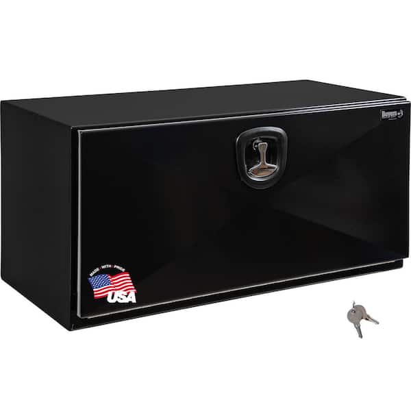 30 in. Pro Series Black Steel Underbody Truck Box with Die Cast Compression Latch