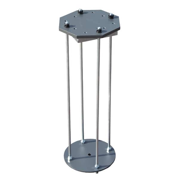 In-Ground Heavy-Duty Steel Patio Umbrella Base Accessory in Black Supports Up to 700 lbs.