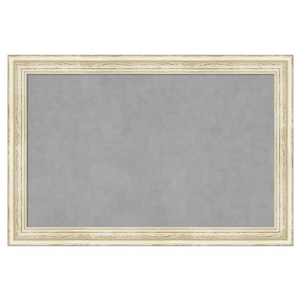Amanti Art Country White Wash 36 in. x 24 in. Framed Magnetic Board