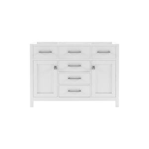 Caroline 48 in. W x 22 in. D x 35 in. H Bath Vanity Cabinet without Top in White