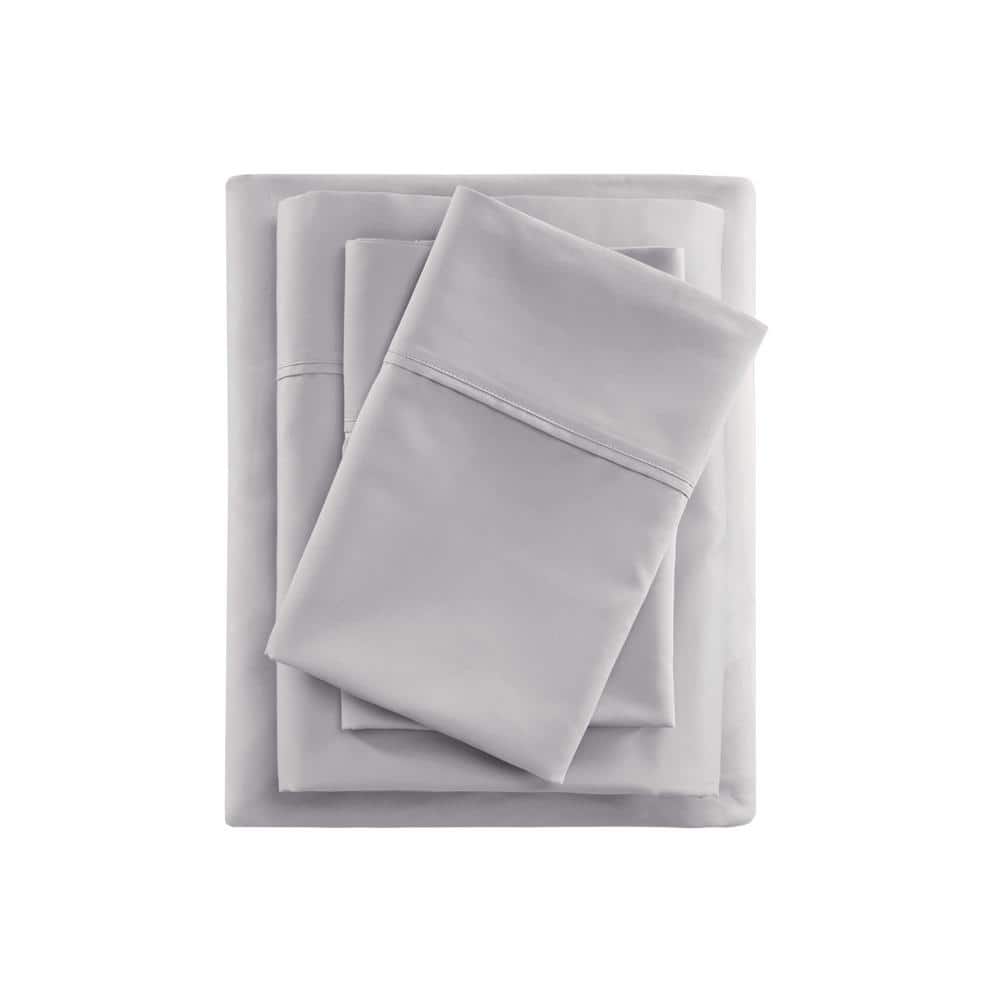 600 Thread Count 4-Piece Grey Cooling Cotton Full Sheet Set price history on PriceWatchPro