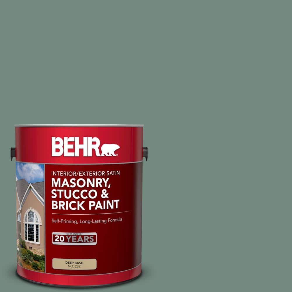 1 gal. #MS-61 Frosted Green Satin Interior/Exterior Masonry, Stucco and Bri