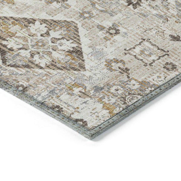 Chantille Machine Washable Indoor/Outdoor Abstract ACN1998 Linen 8 ft. x 10 ft. Area Rug