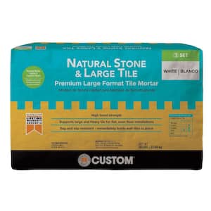 Natural Stone and Large Tile 50 lb. White Premium Thinset Mortar