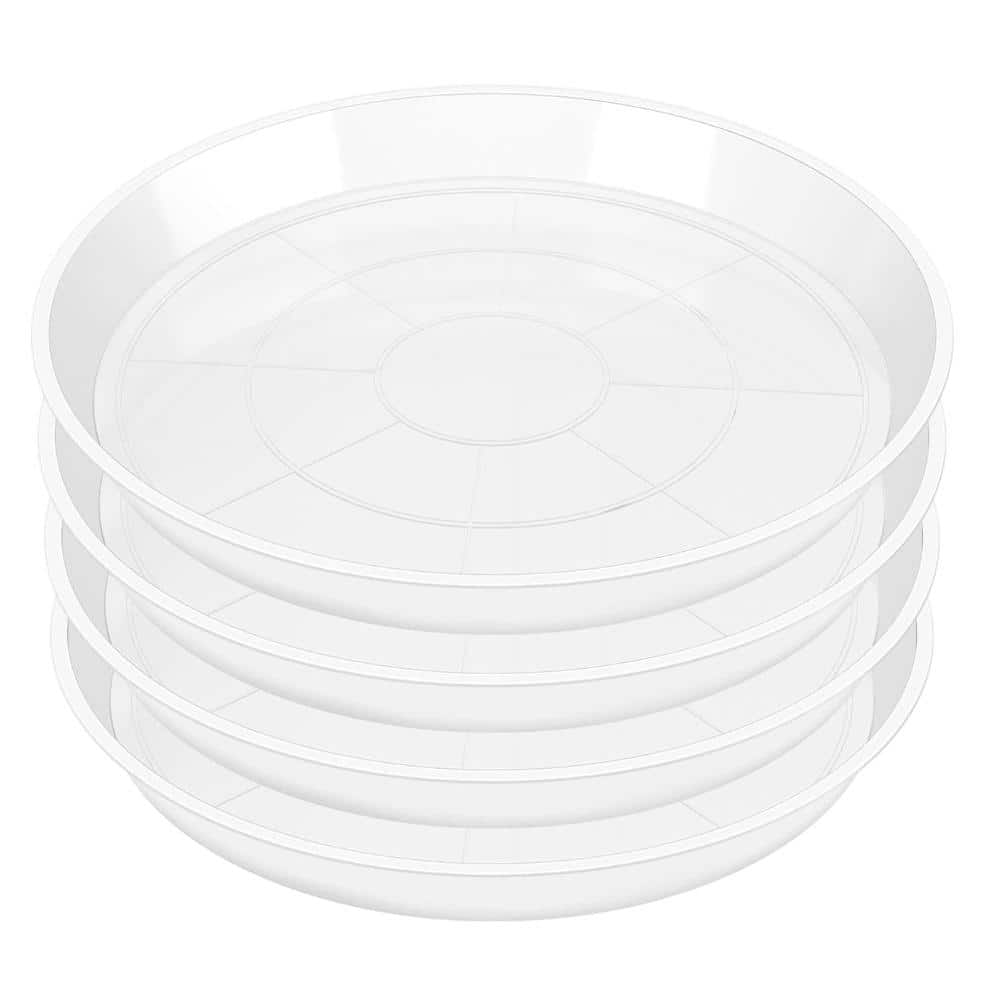 "4 Pack 14"" Clear Plastic Plant Saucer - Indoor/Outdoor Drip Tray" price history on PriceWatchPro