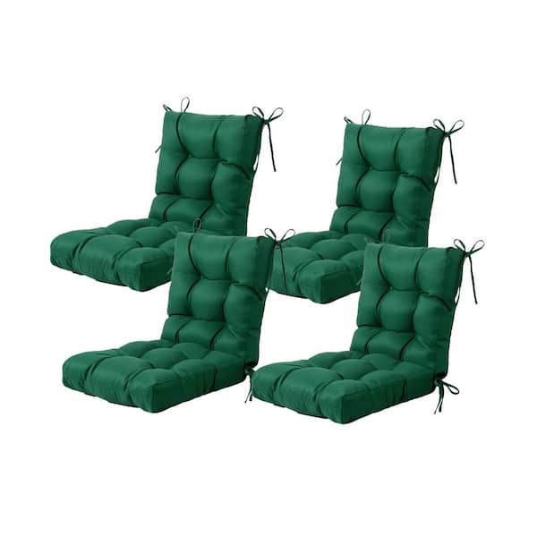ARTPLAN Seat/Back Outdoor Chair Cushion Patio Cushion Tie Tufted Replacement for Patio Furniture 20 in. x20 in. x4 in. ,Set Of 4