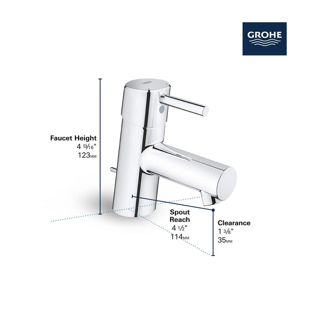 Sleek StarLight Chrome Single-Handle Bathroom Faucet with EcoJoy