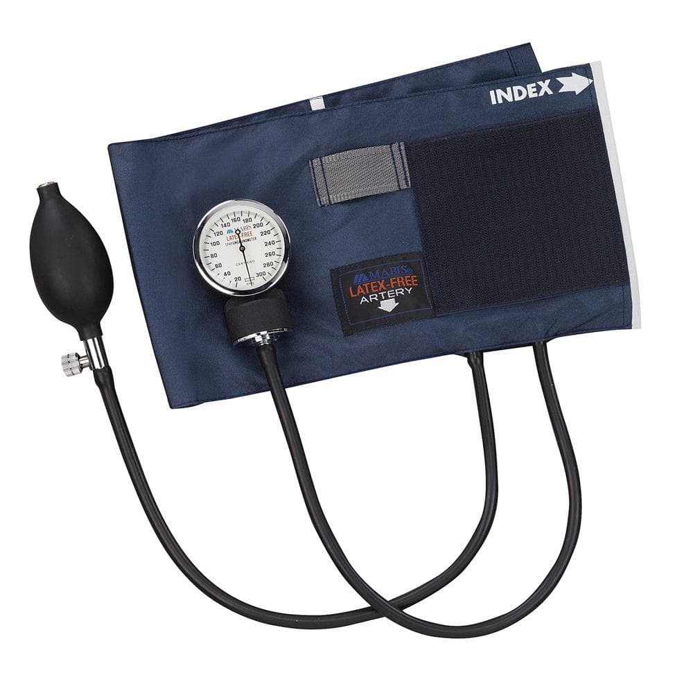 MABIS Precision Aneroid Sphygmomanometers with Blue Nylon Cuff for Adult  09-141-011 - The Home Depot
