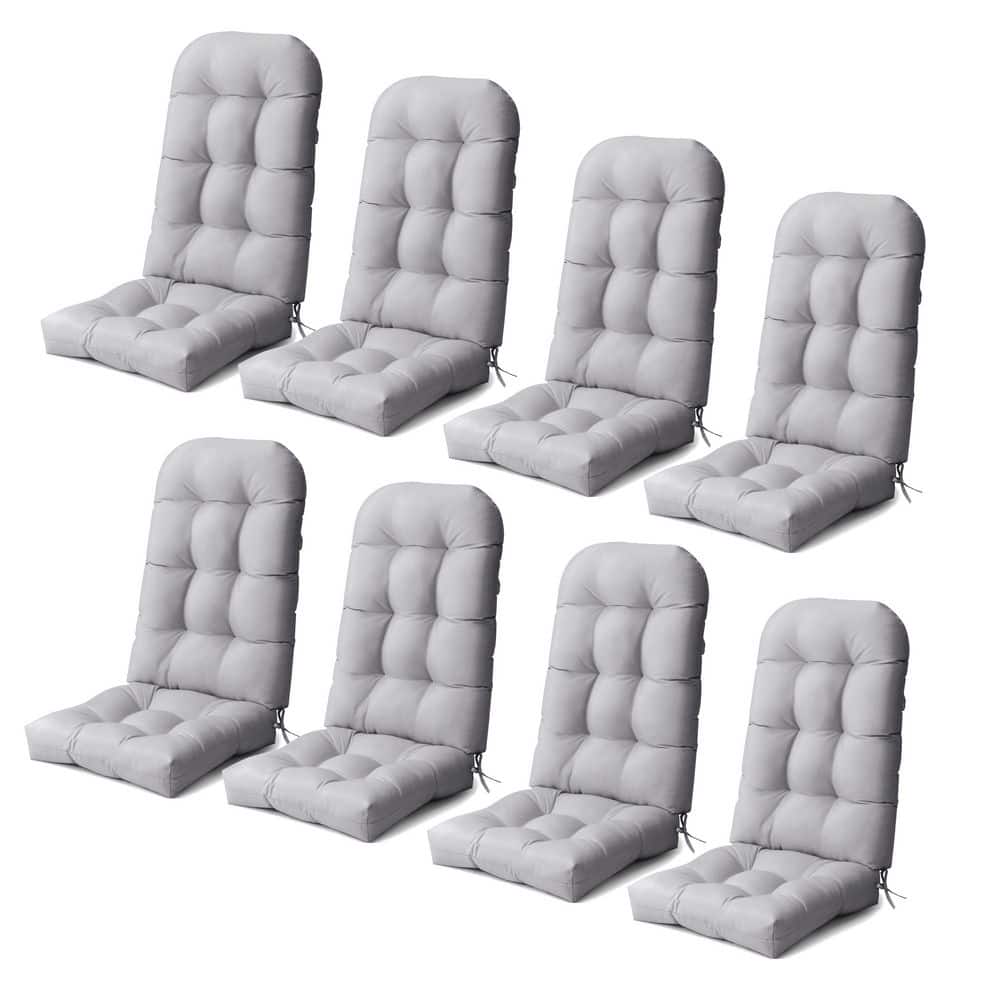 50 in. x 20 in. Deep Seat Outdoor Adirondack Chair Cushion in Light Gray(8-