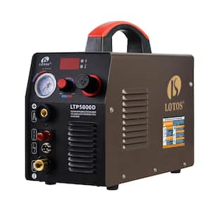 50 Amp Non-Touch Pilot Arc Inverter Plasma Cutter for Metal, Dual Voltage 110V/220V, 1/2 in. Clean Cut