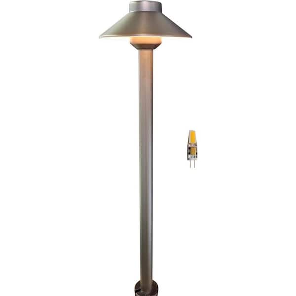 Lukyamzn Low Voltage Brass Plug-in LED Light Waterproof Path Light 2W 2700K LED G4 Bulb for Outdoor